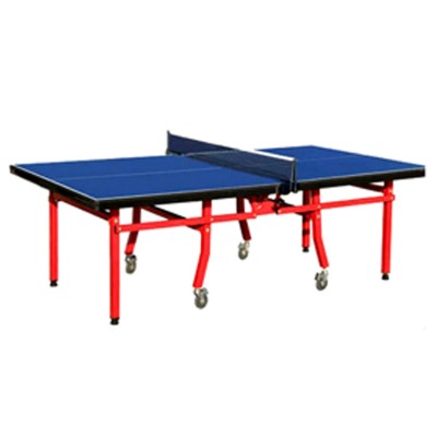 Indoor professional quality blue easy folding table tennis table with wheels