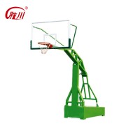 Cangzhou removable ground basketball stand for school with glass backboard