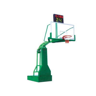 Adjustable electric hydraulic basketball stand