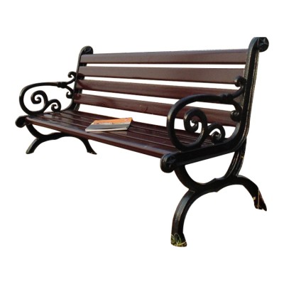 Hot sale wood park garden benchcast iron skeleton