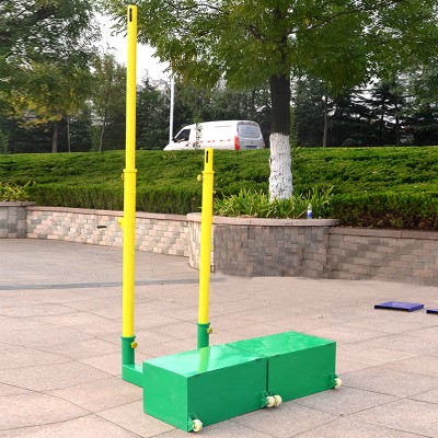 Standard size adjustable volleyball pole and base