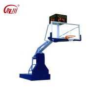 Outdoor adjustable Electric hydraulic basketball stands with fiberglass backboard